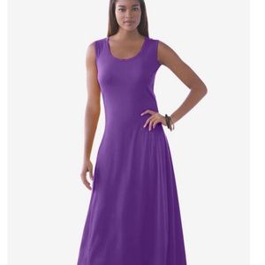 ‘ST’ Sleeveless Embroidered Dress (Plus)